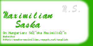 maximilian saska business card